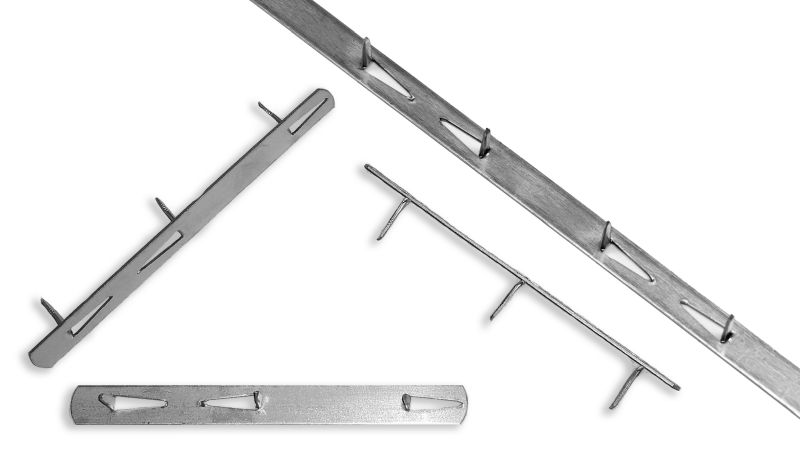 3" Upholstery Metal Tack Strip Velvet Edge™ Fabric Protection