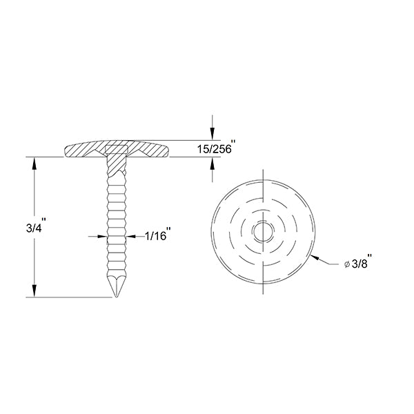 Upholstery Round Head Serrated Tack, Furniture Sofa Nail