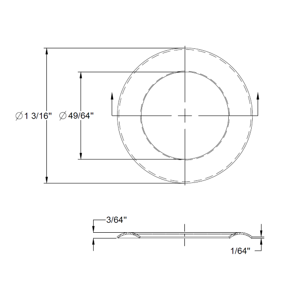 Brass Vent Washer, Gold Washer