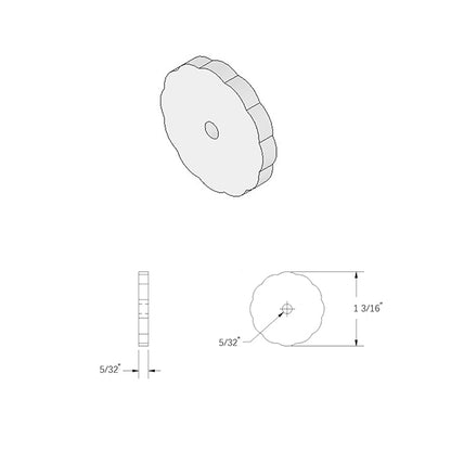 White Felt Washer for Tufted Mattress Sofa Chair Bench Pillow