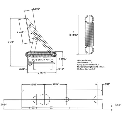OTTO LH & RH Storage Hinge Spring Mechanism Set