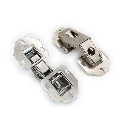 Cabinet Hinges, 90-Degree Self-Closing, Nickel Plated Steel, Modern/Contemporary Style, Easy Installation Without Punching Holes