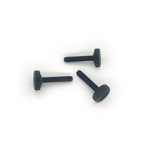 Knurled Thumb Screws, Black Carbon Steel Flat Head Bolts Grip Knobs Hand Tighten Thread Fasteners