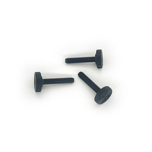 Knurled Thumb Screws, Black Carbon Steel Flat Head Bolts Grip Knobs Hand Tighten Thread Fasteners
