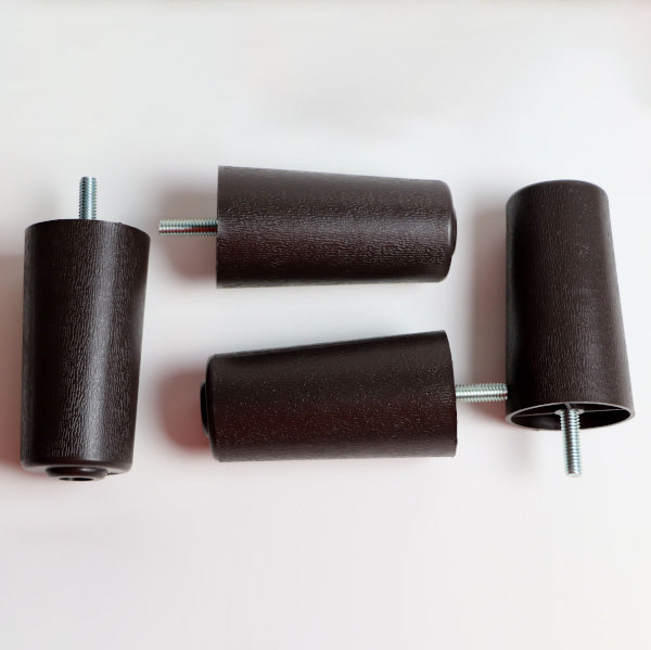 Leg, Plastic, Round , With Bolt, Wood Grain