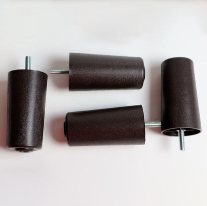 Leg, Plastic, Round , With Bolt, Wood Grain