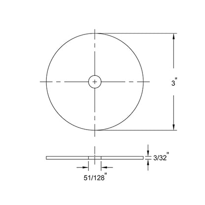 Disc Spacer Sheets Back Plates for Doorknobs & Pulls, Handles