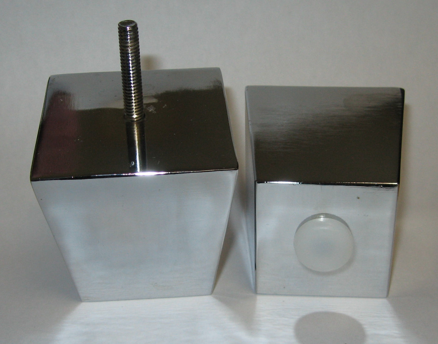 Leg – Tapered Steel Furniture Legs, 3" & 9" Heights, Gold, Nickel, Silver, Clear Finish, 40-Pack with Hardware