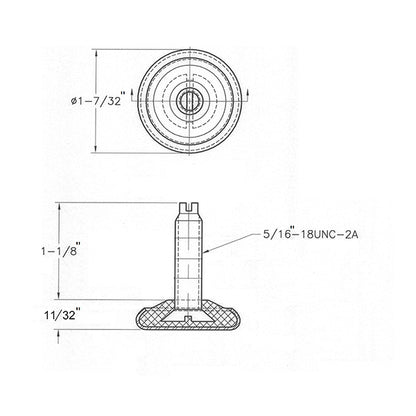 Adjustable Leveling Steel Feet, Furniture Table Legs, Steel Bolt