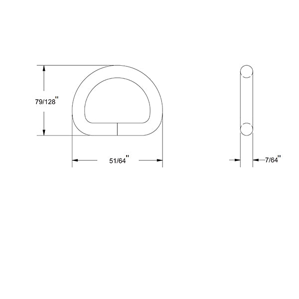 Heavy Duty Metal Non Welded D Ring, Metal Buckle