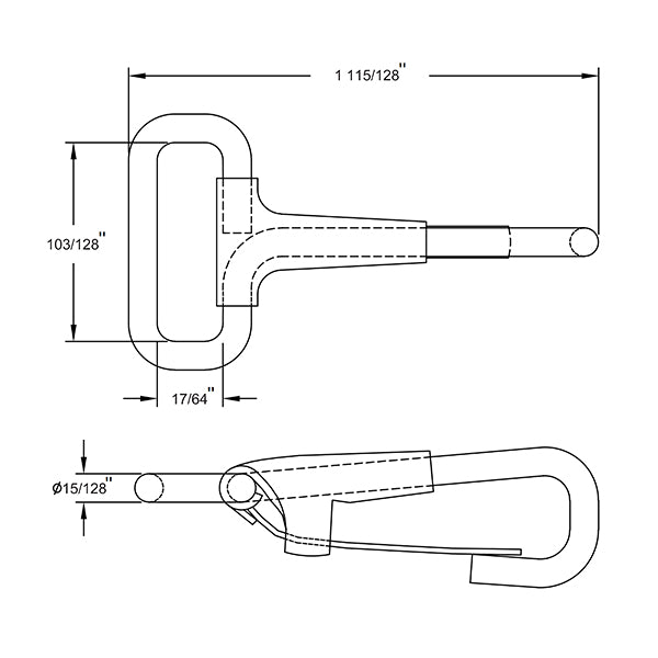 Steel Swivel Eye Snap Hooks