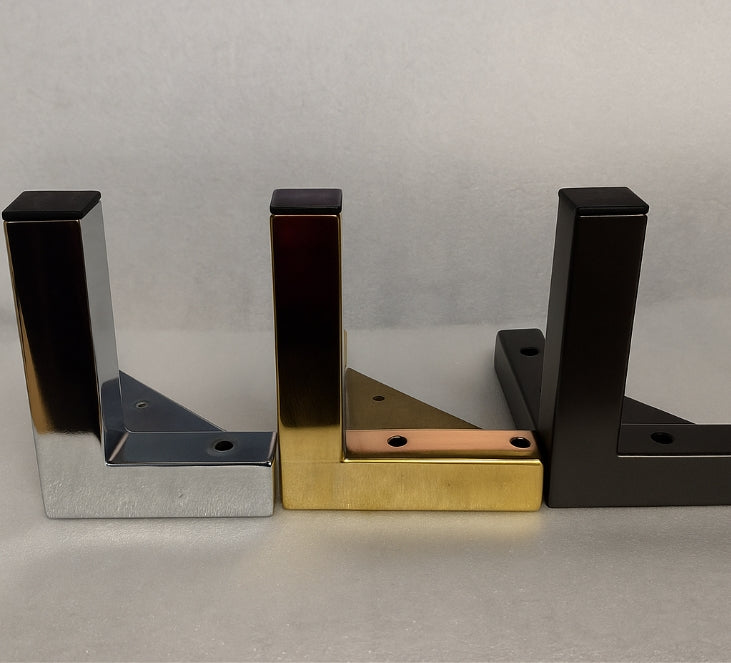 Leg with Hanger Bolt Adjustable 1" Square Steel Center  – Chrome Finish