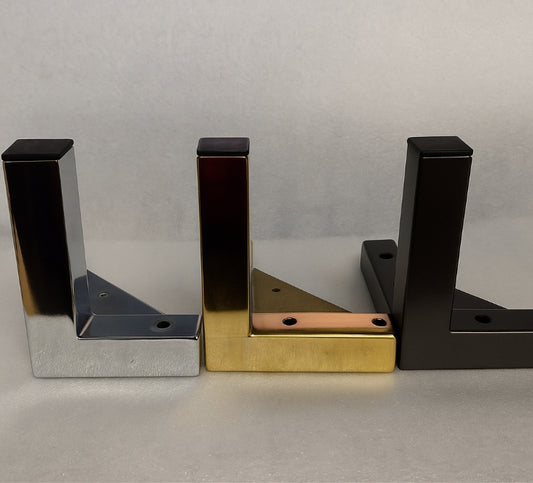 Leg with Hanger Bolt Adjustable 1" Square Steel Center  – Chrome Finish