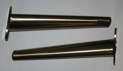 Leg – Tapered Steel Furniture Legs, 3" & 9" Heights, Gold, Nickel, Silver, Clear Finish, 40-Pack with Hardware