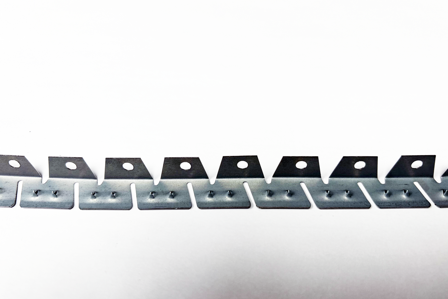 Flexible Metal Tack Strip | Flex Trim | Pli Grip | Fabri Fast for Upholstery (Slanted Tabs for Sharp Curves)