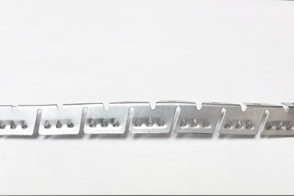 Flexible Metal Tack Strip | Flex Trim | Pli Grip | Fabri Fast for Upholstery (Slanted Tabs for Sharp Curves)