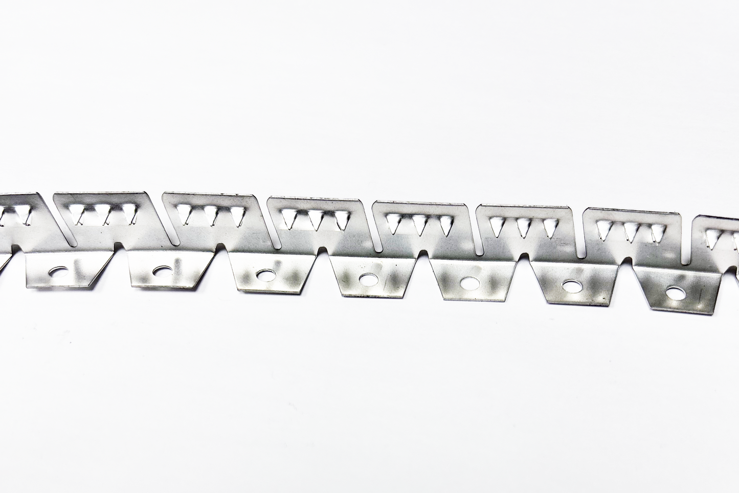 Flexible Metal Tack Strip | Flex Trim | Pli Grip | Fabri Fast for Upholstery (Slanted Tabs for Sharp Curves)