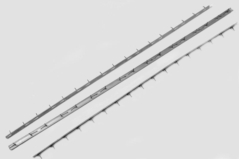 13" Upholstery Metal Tack Strip Plastic Sleeved Fabric Protection